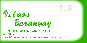 vilmos baranyay business card